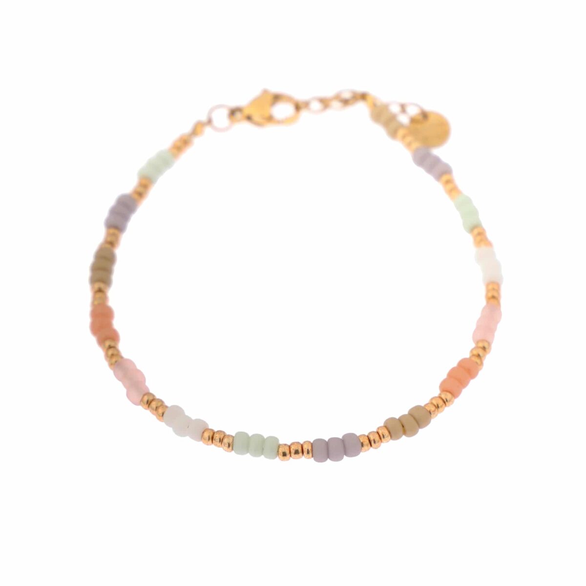 Pastel rainbow bracelet gold