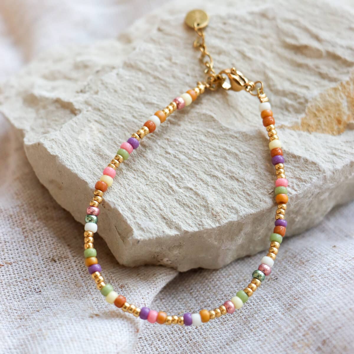Pastello rainbow bracelet gold