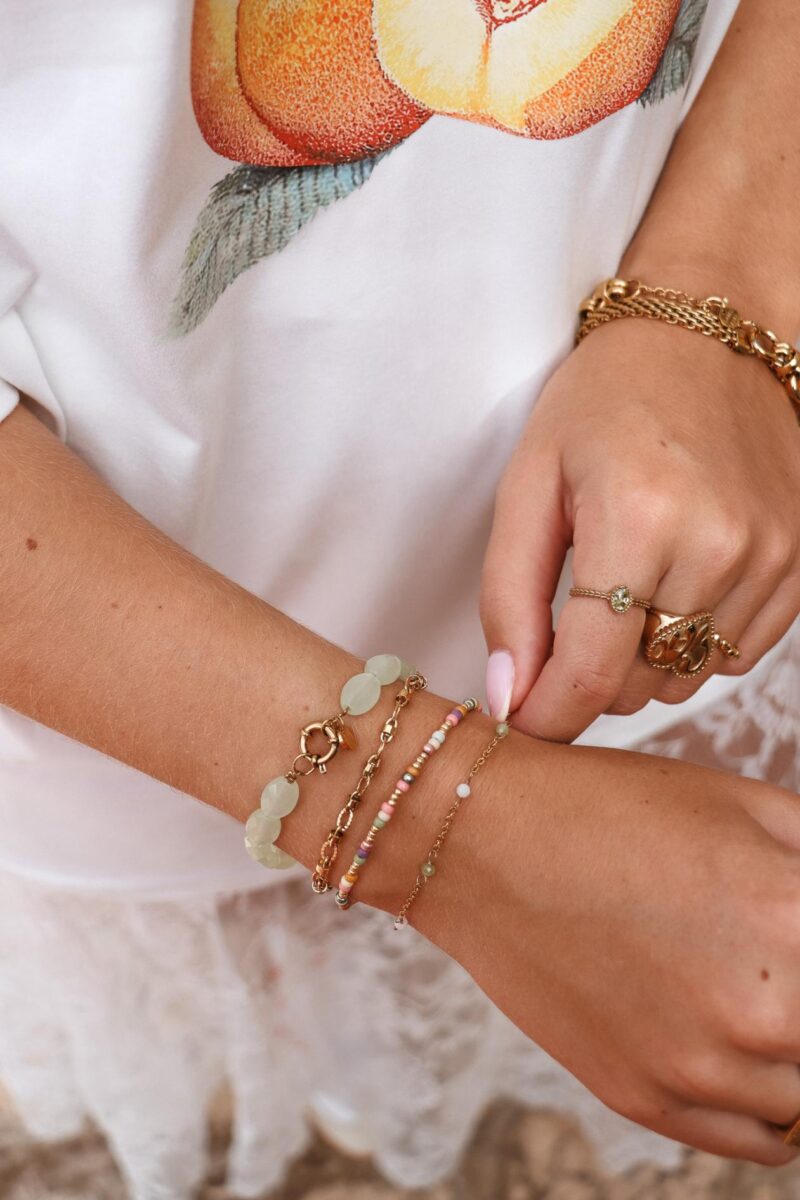 Pastello rainbow bracelet gold