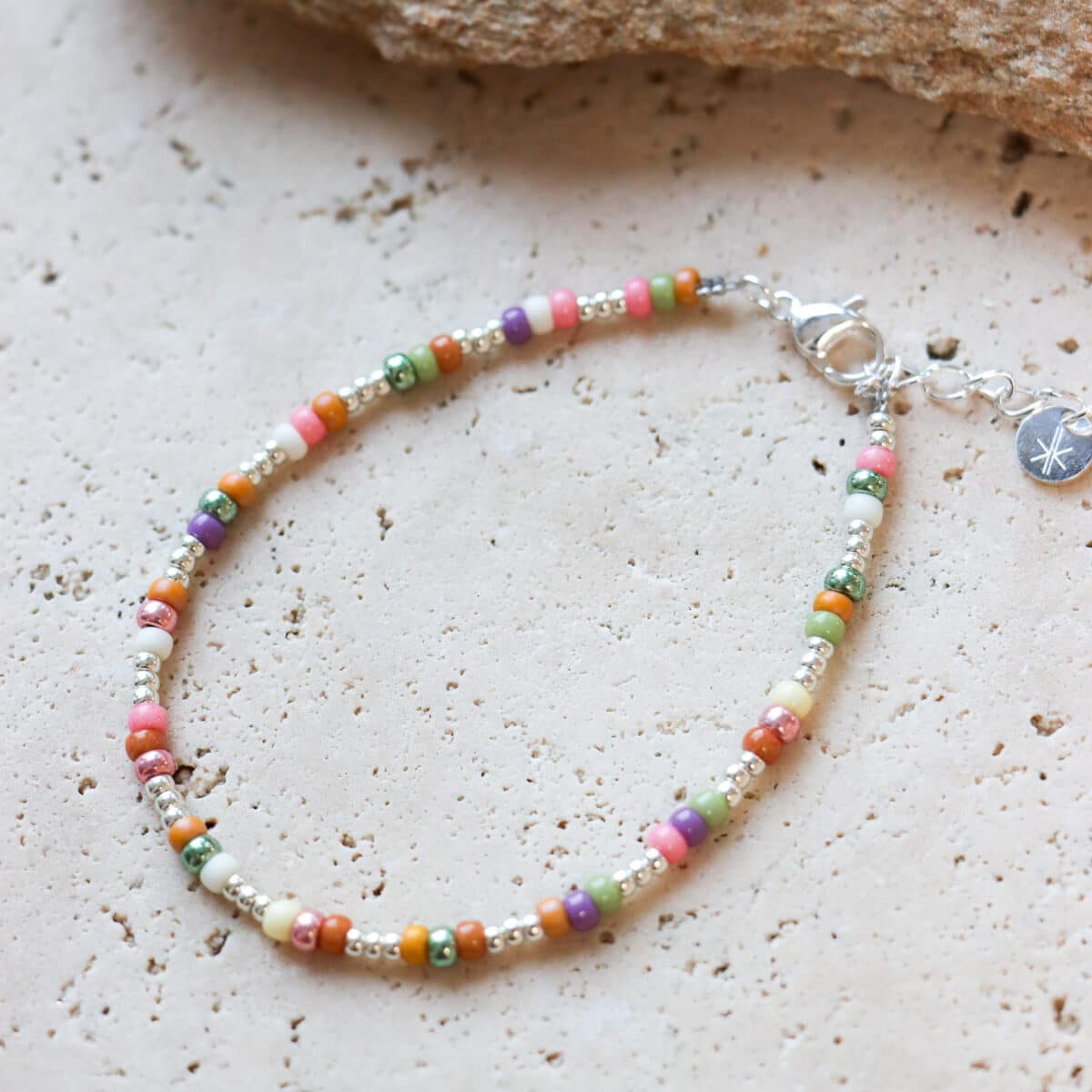 Pastello rainbow bracelet silver