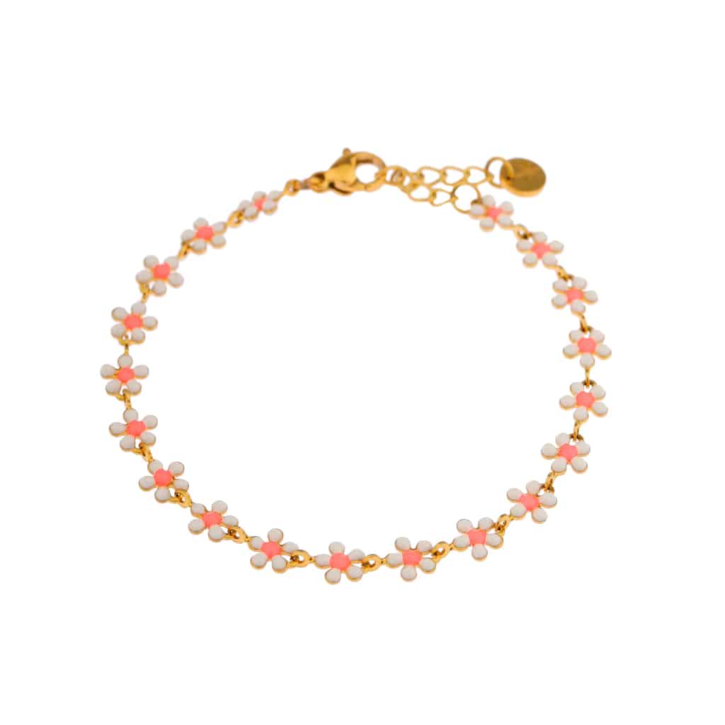 Peach flower bracelet gold