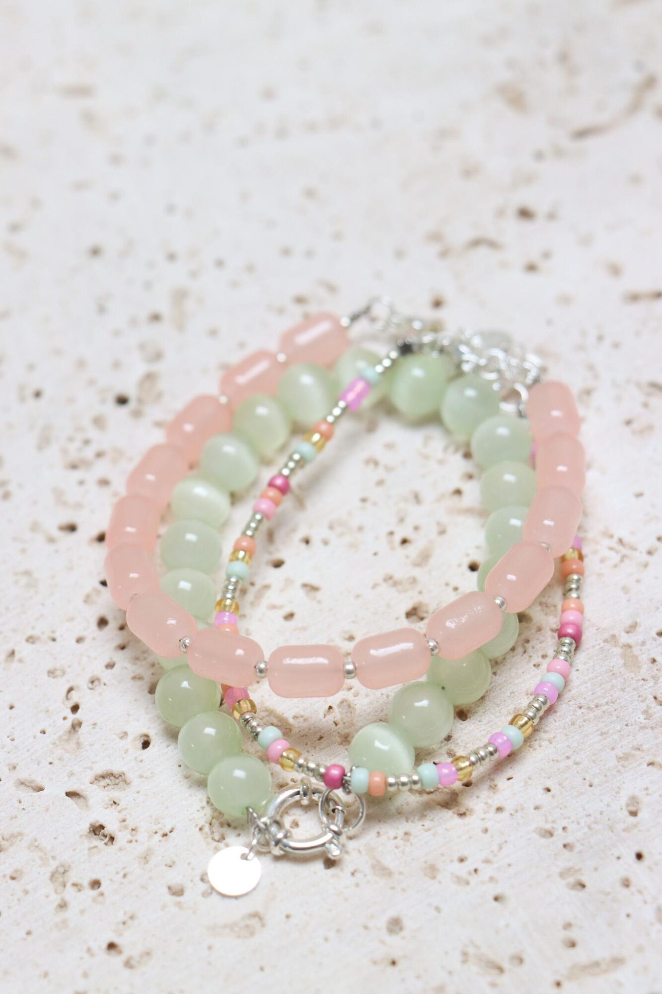 Peachy beads bracelet silver