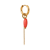 singlepair Peachy chain hoop gold