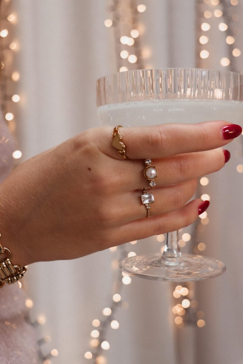Pearl glow ring gold