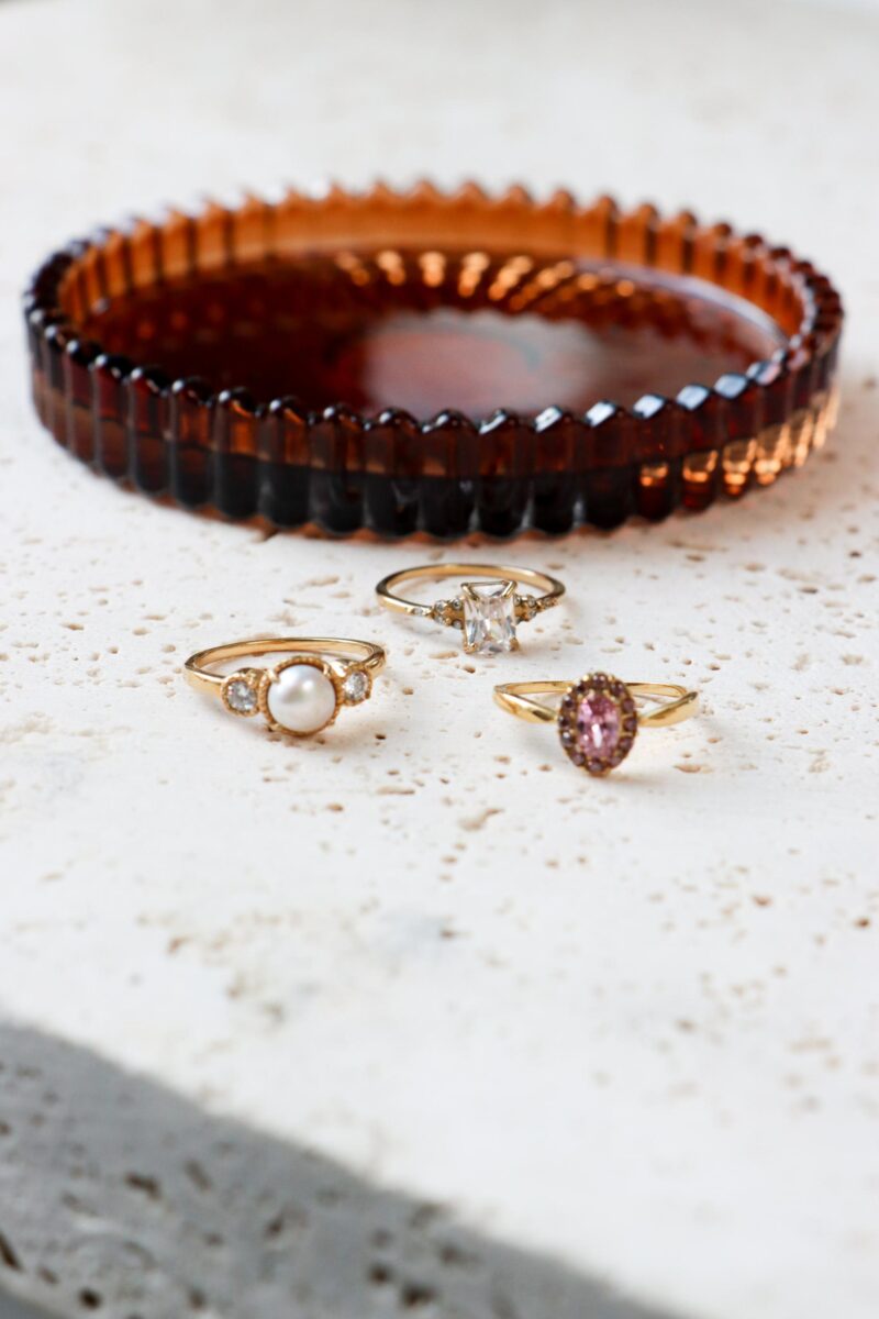 Pearl glow ring gold