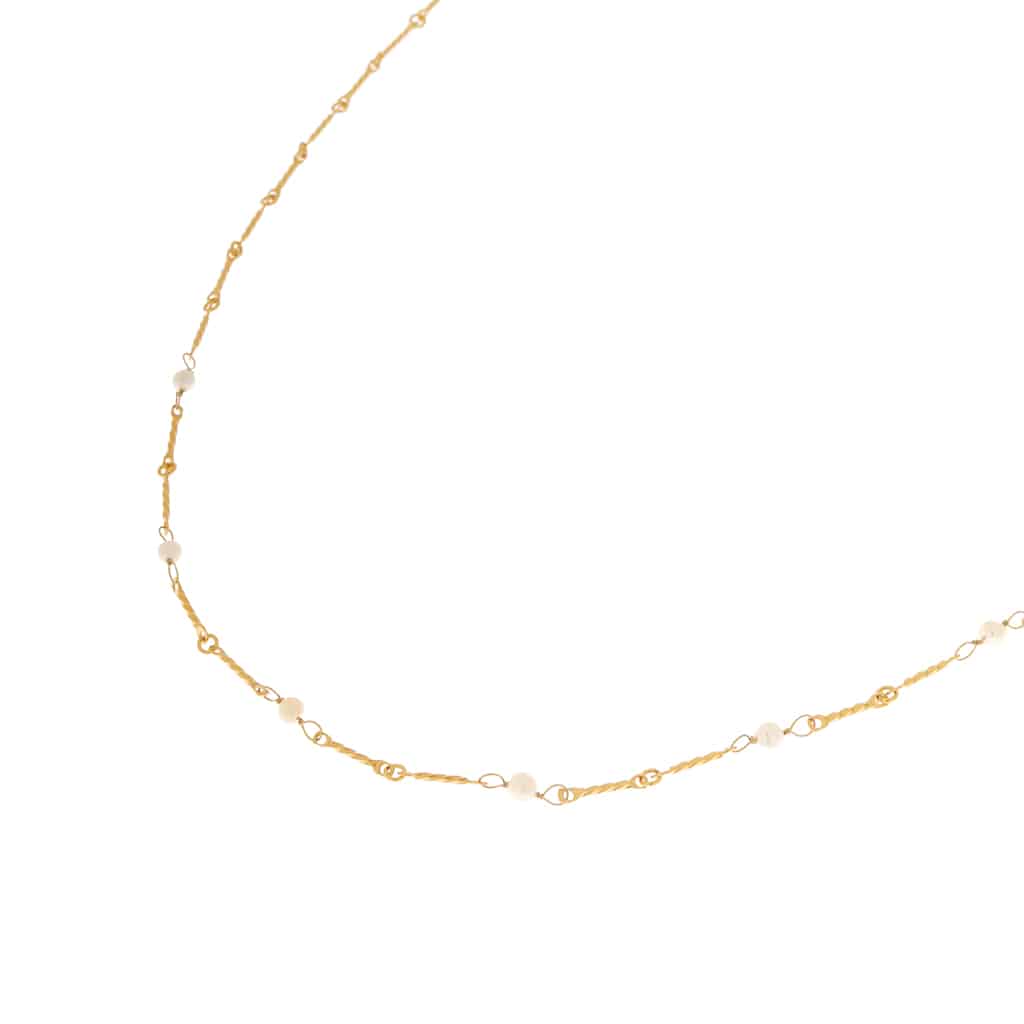 Pearl pearl pearl necklace gold