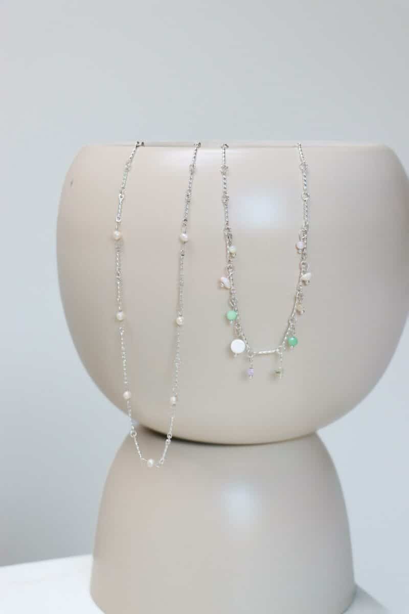 Pearl pearl pearl necklace silver
