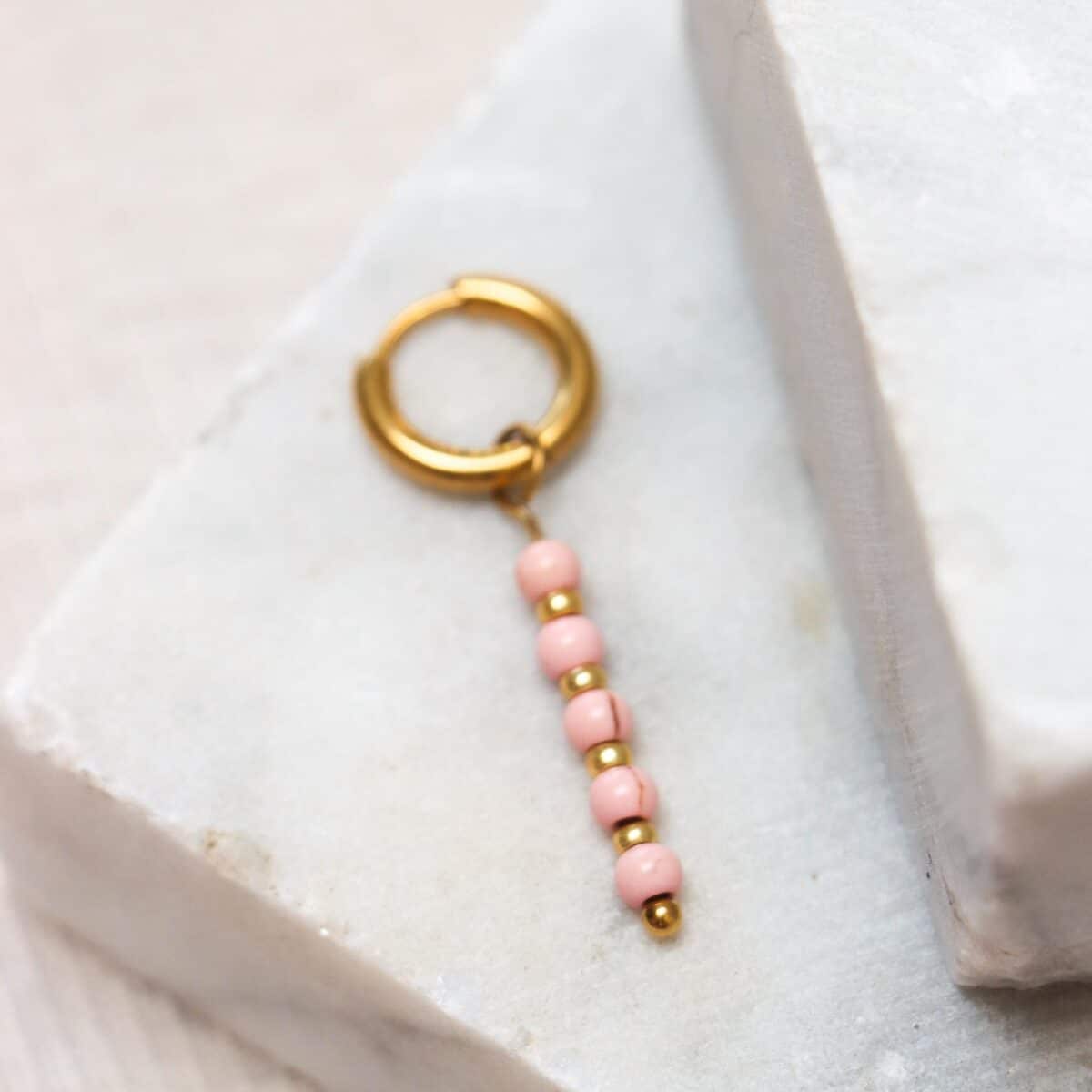 Pink dottie hoop gold