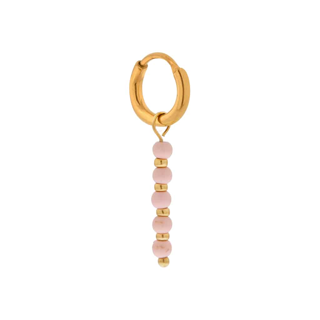 Pink dottie hoop gold