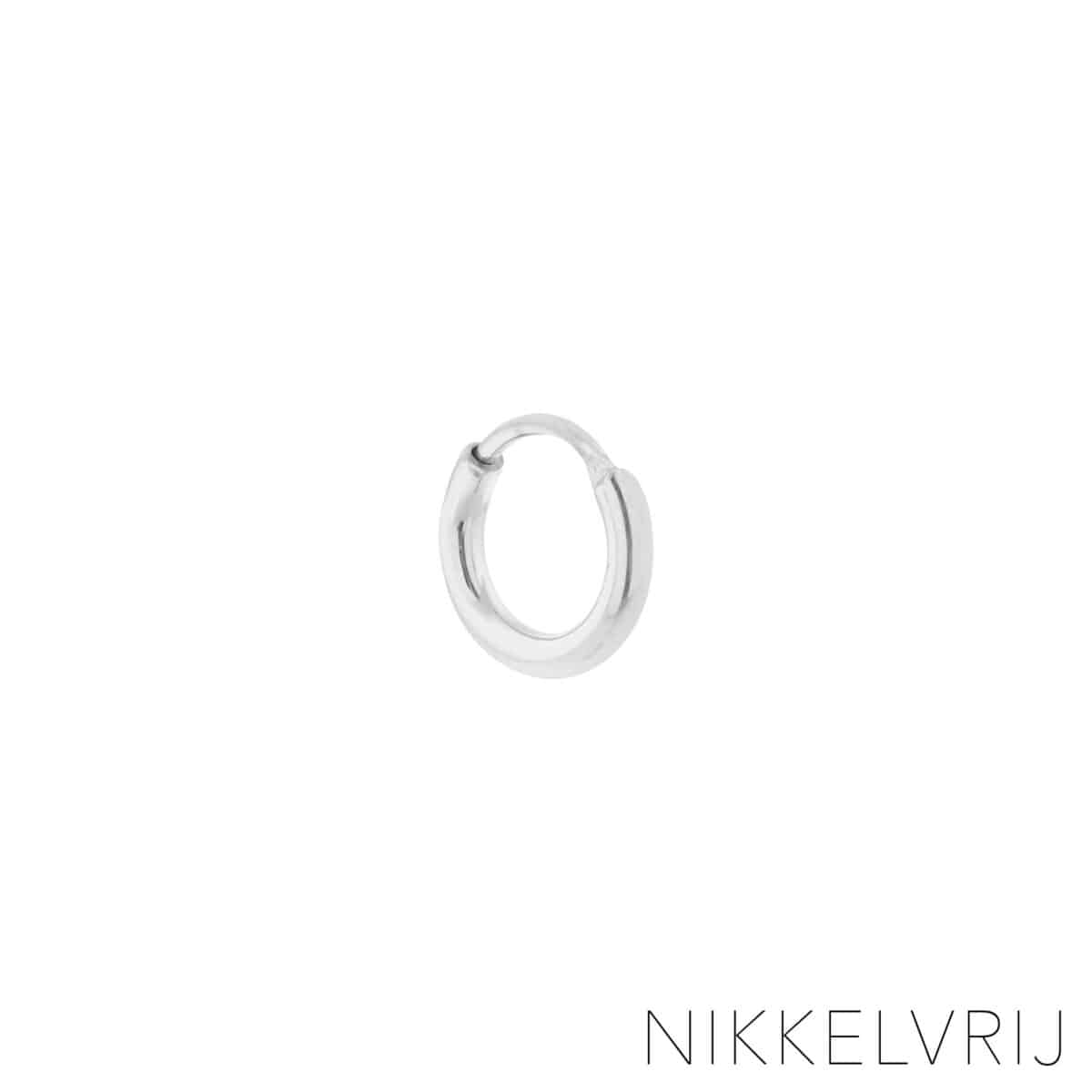 Plain hoop 12mm silver nickel-free