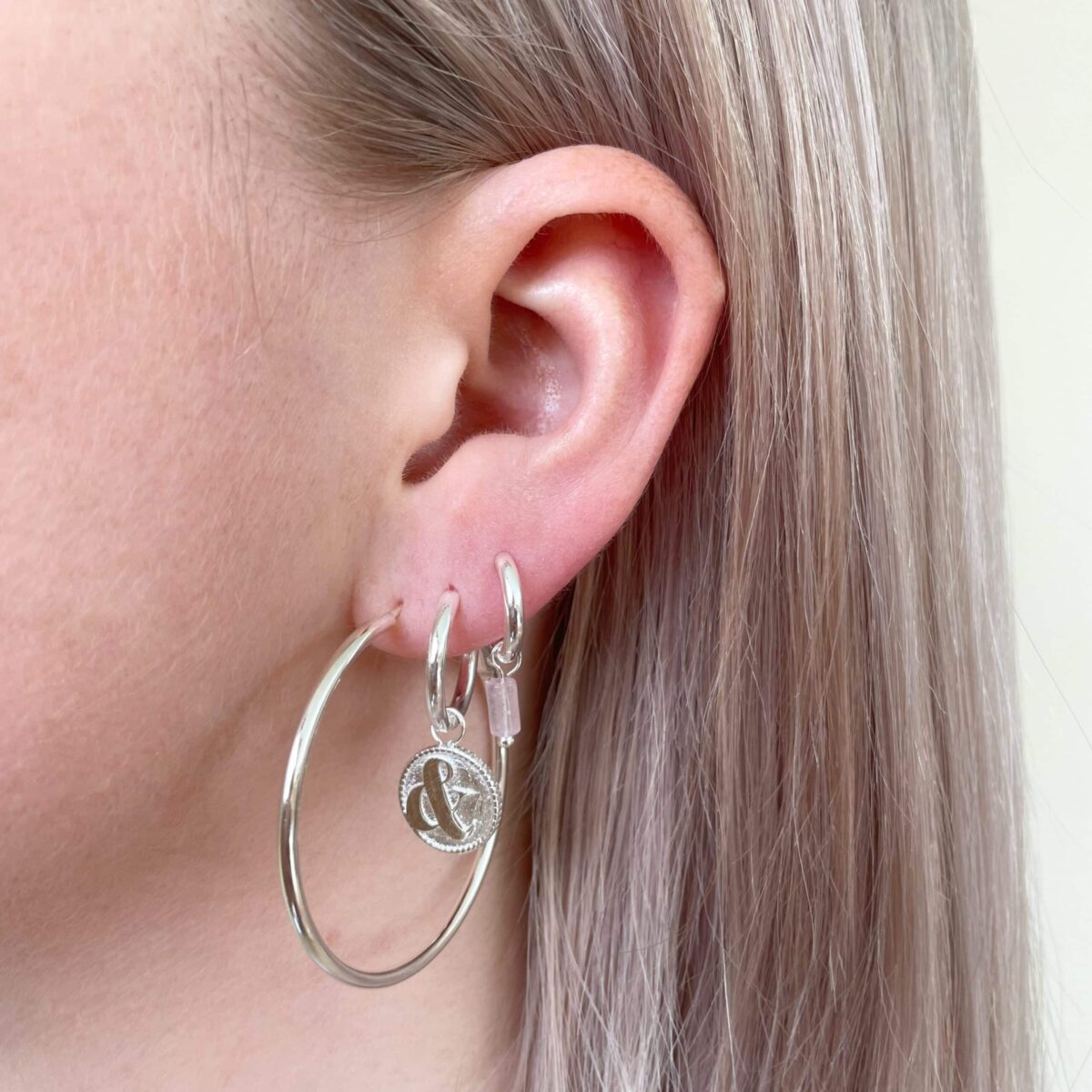 Plain really big chunky hoop silver
