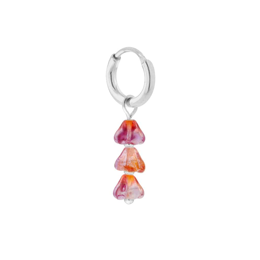 Poppy hoop silver