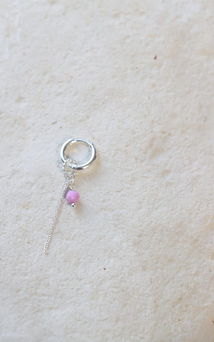 Princess chain hoop silver