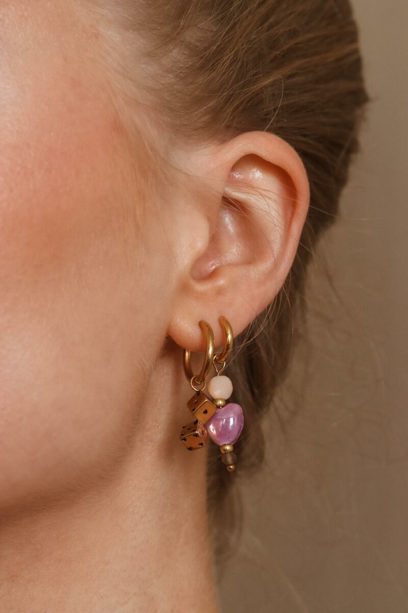 Purple queen hoop gold