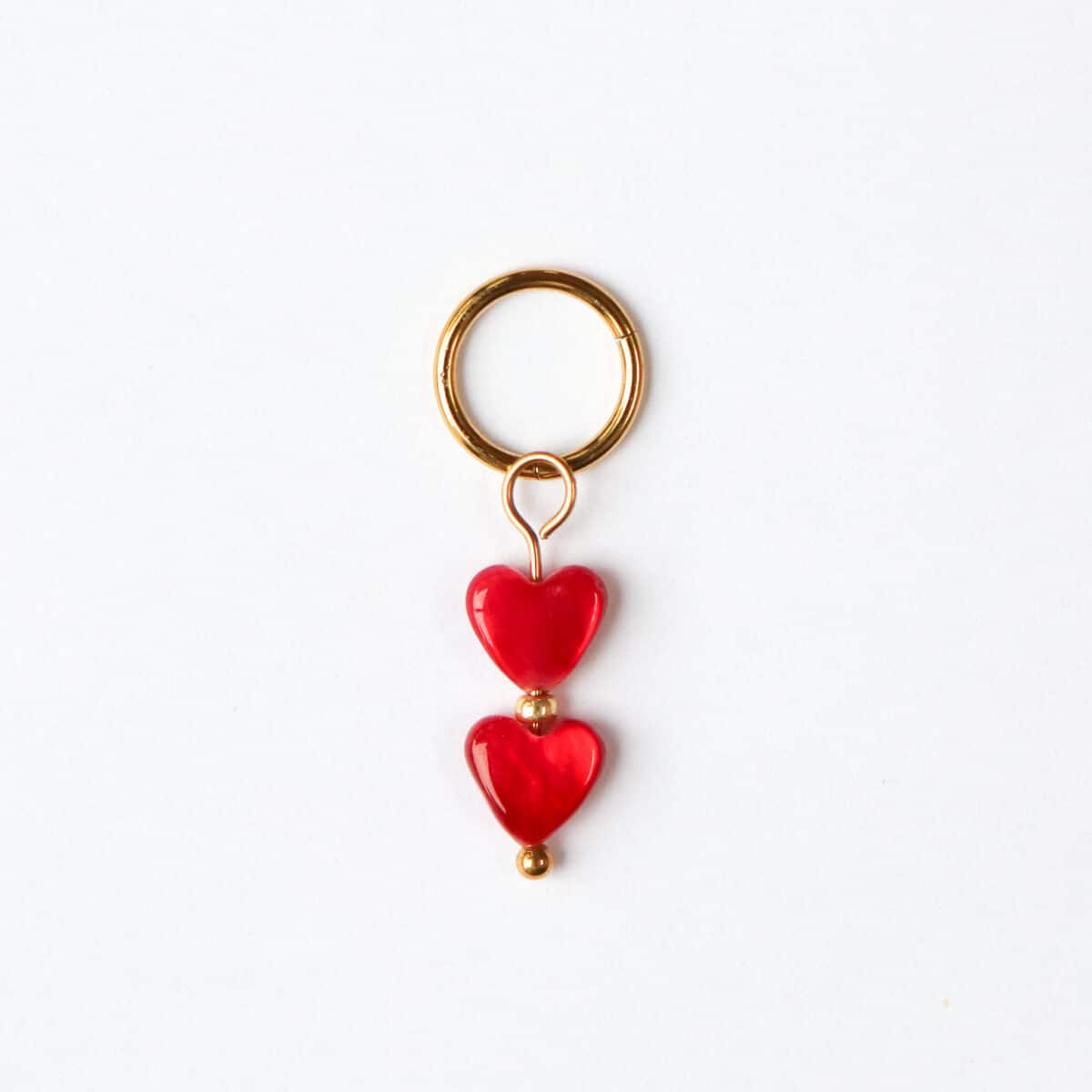 Queen of hearts charm gold