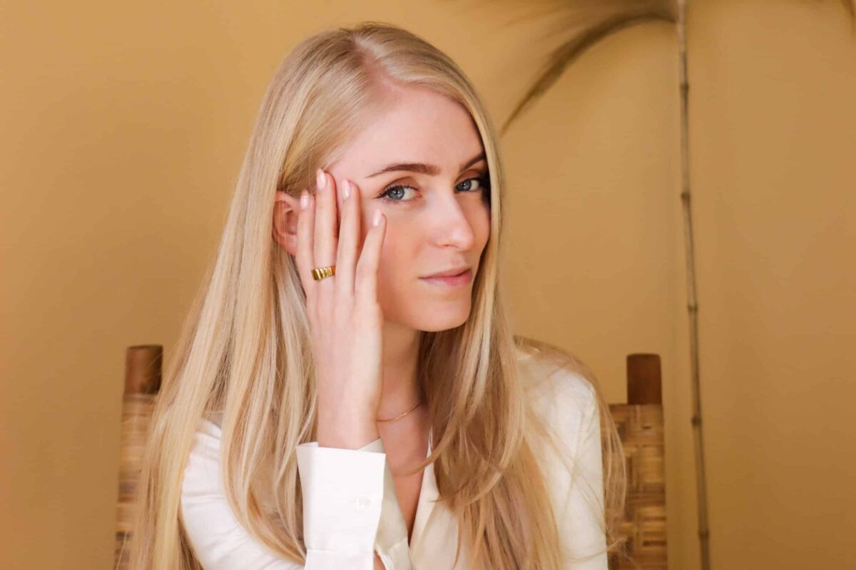 Rectangle ring gold