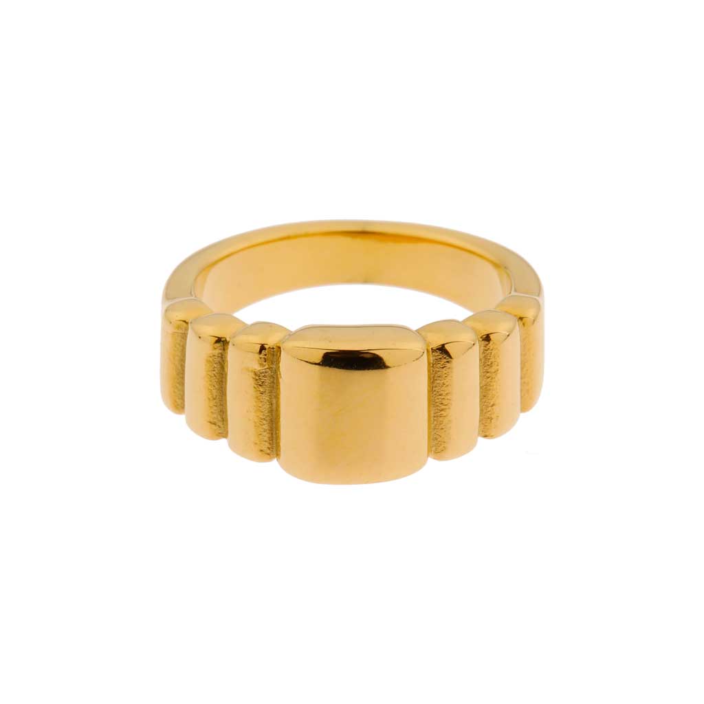 Rectangle ring gold