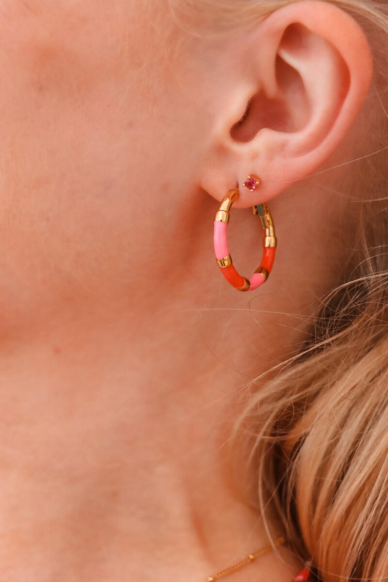 Red pink hoola hoop gold