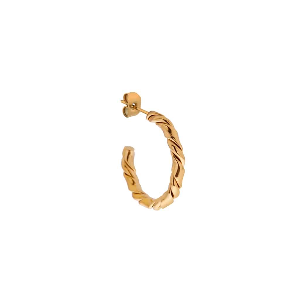 Rolled bun hoop gold