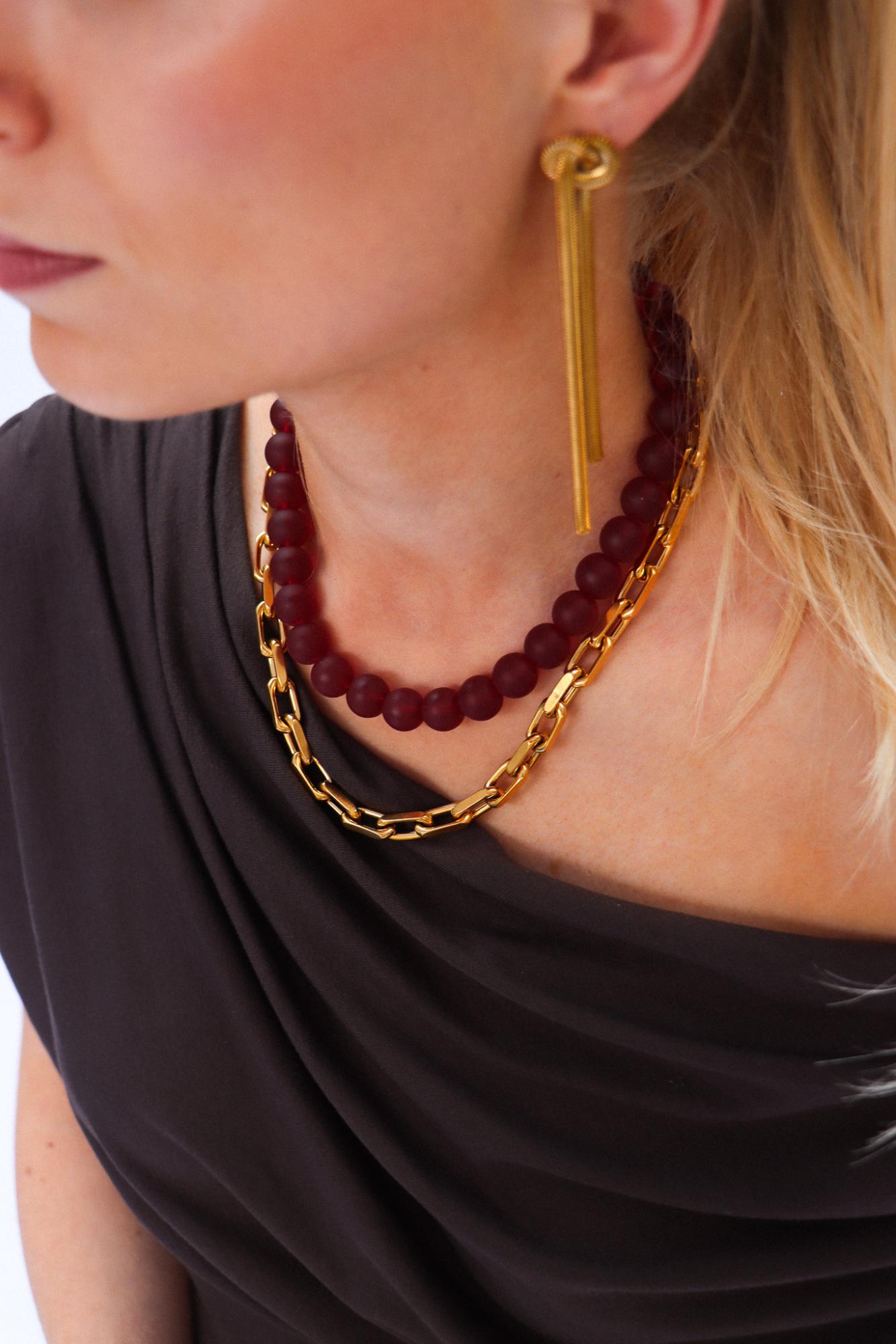 Rouge necklace gold