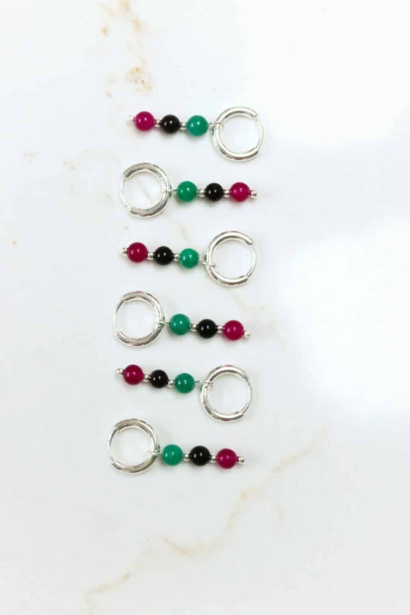 Round color hoop silver