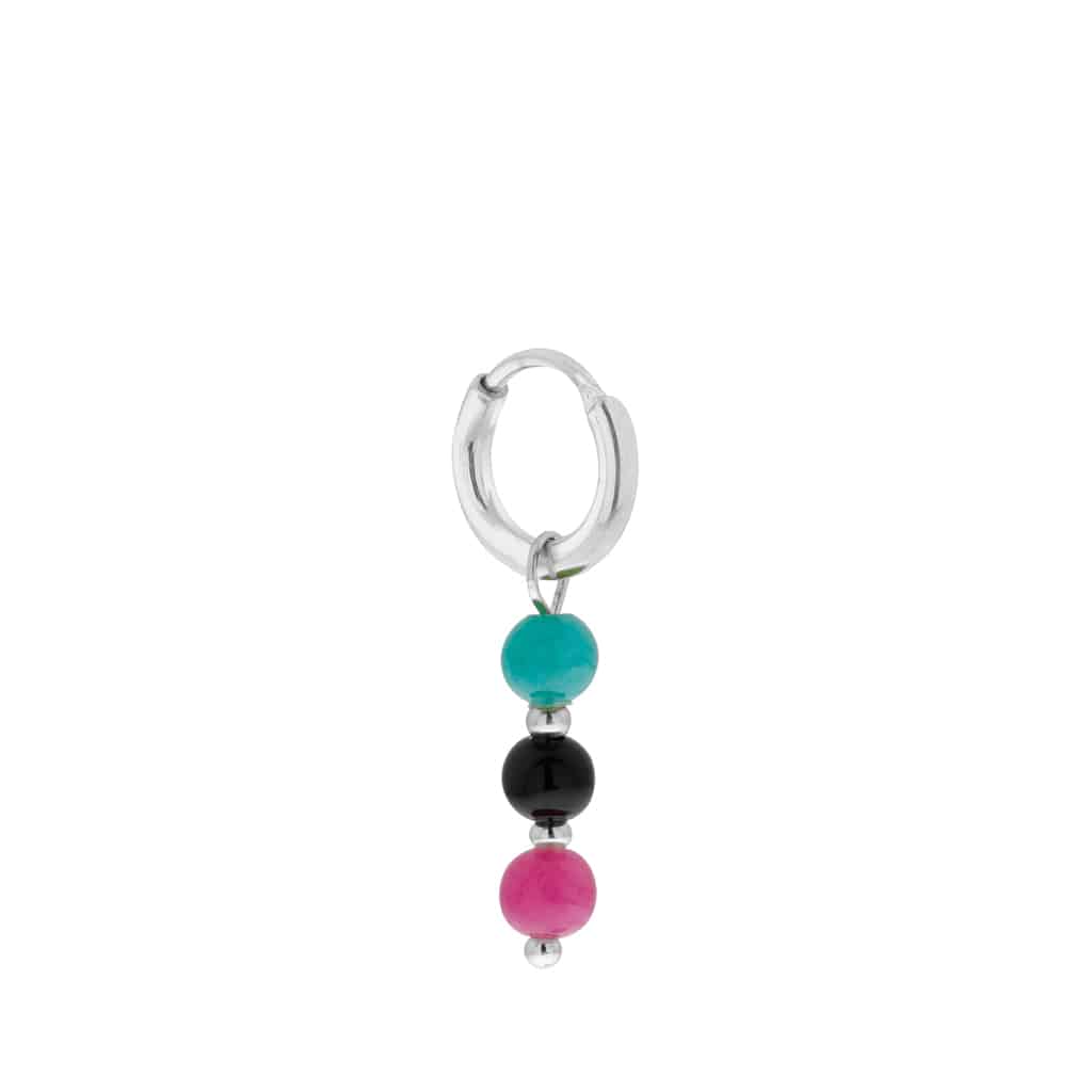 Round color hoop silver