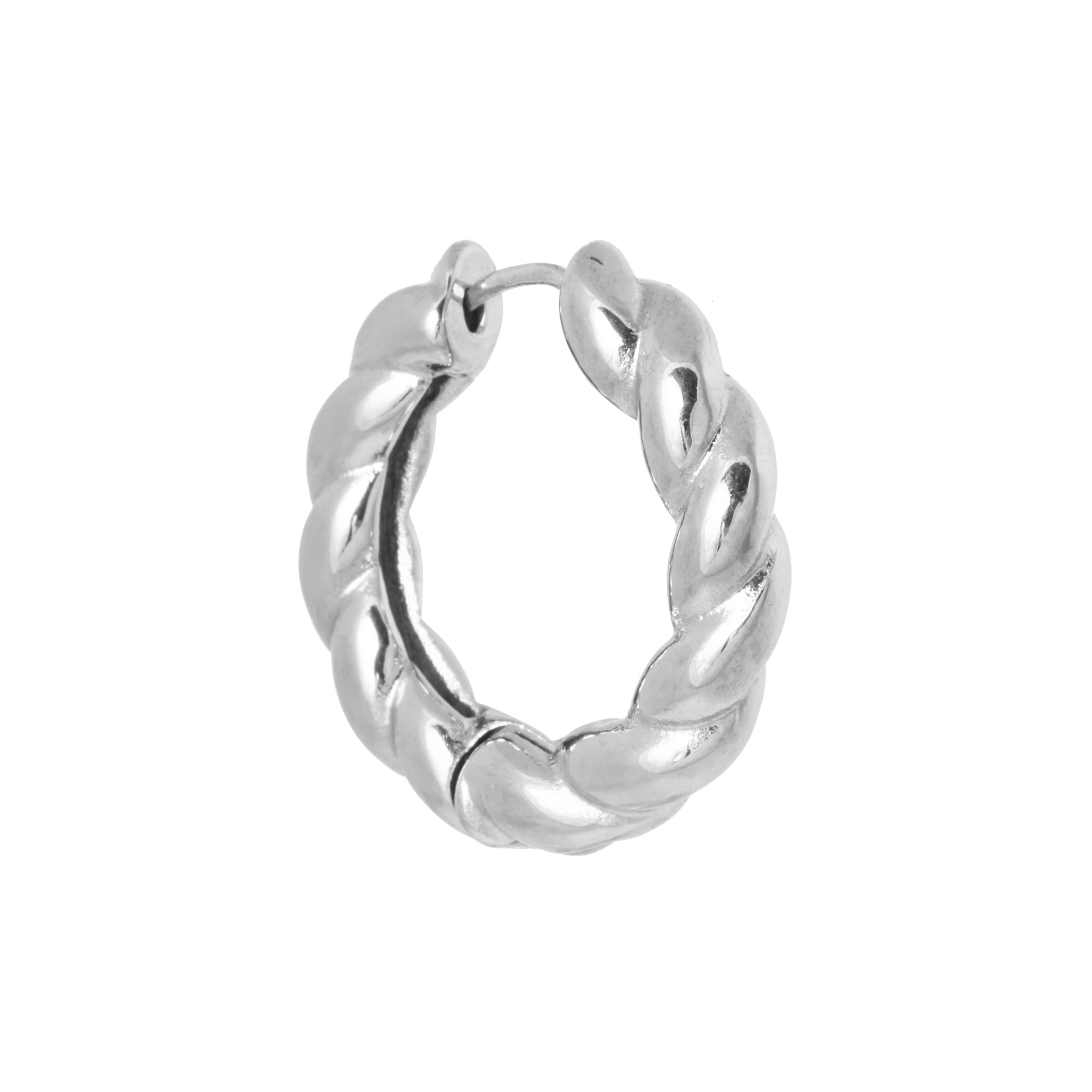 Round rebel hoop silver