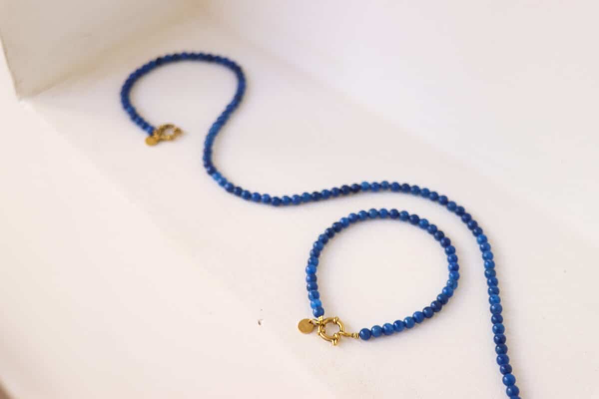 Royal blue bracelet gold
