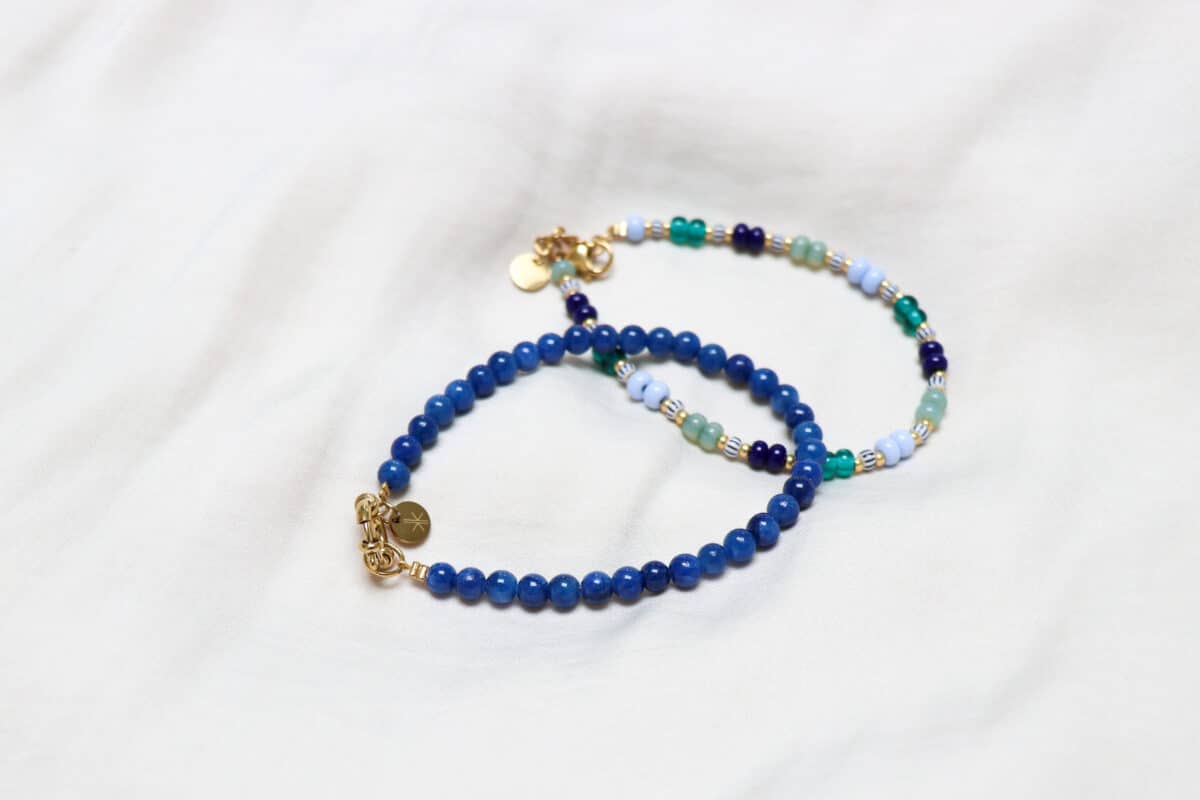 Royal blue bracelet gold