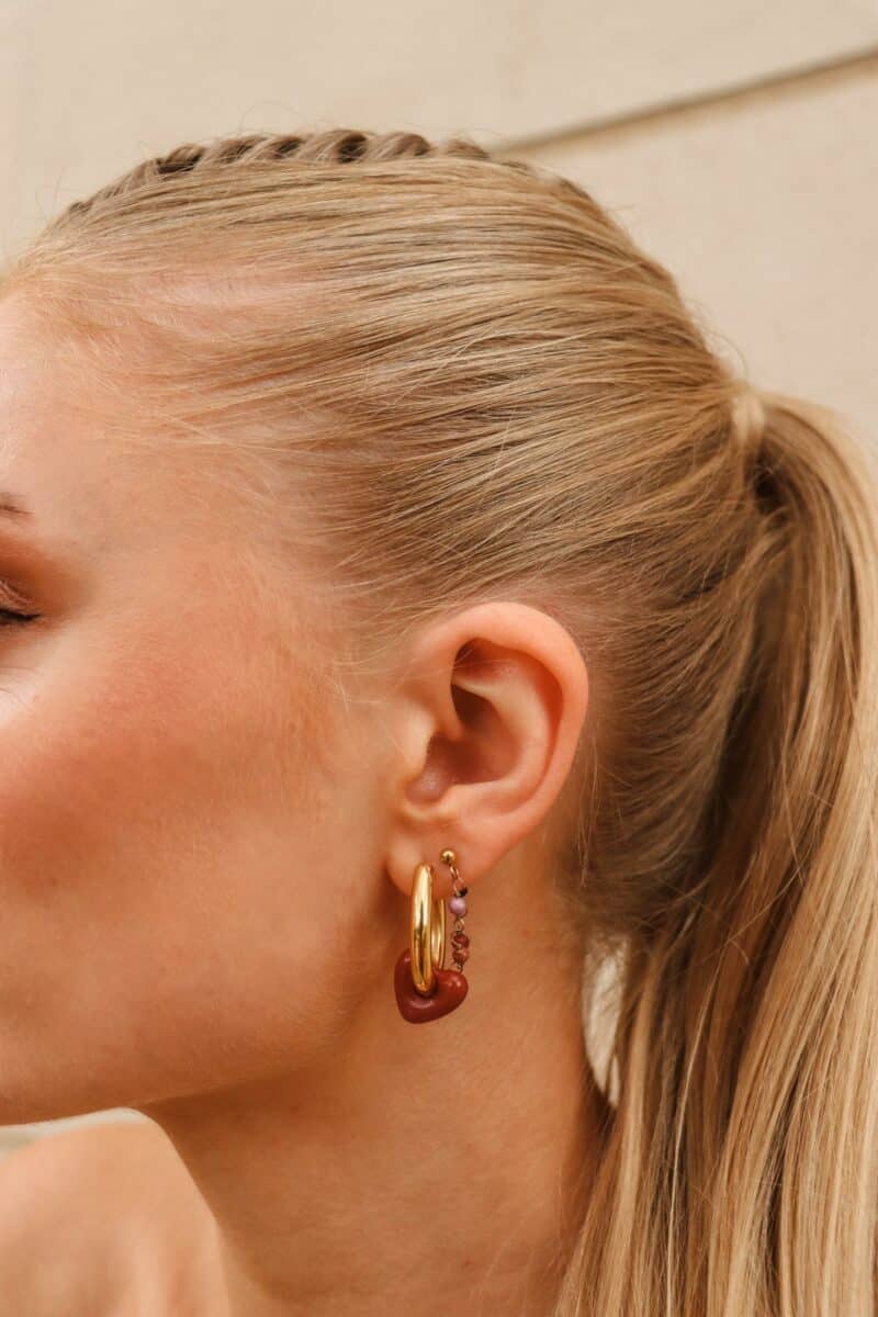 Ruby hoop gold