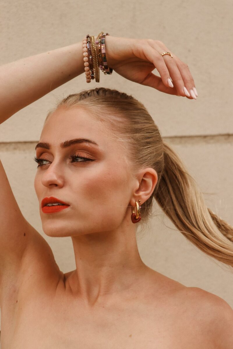 Ruby hoop gold