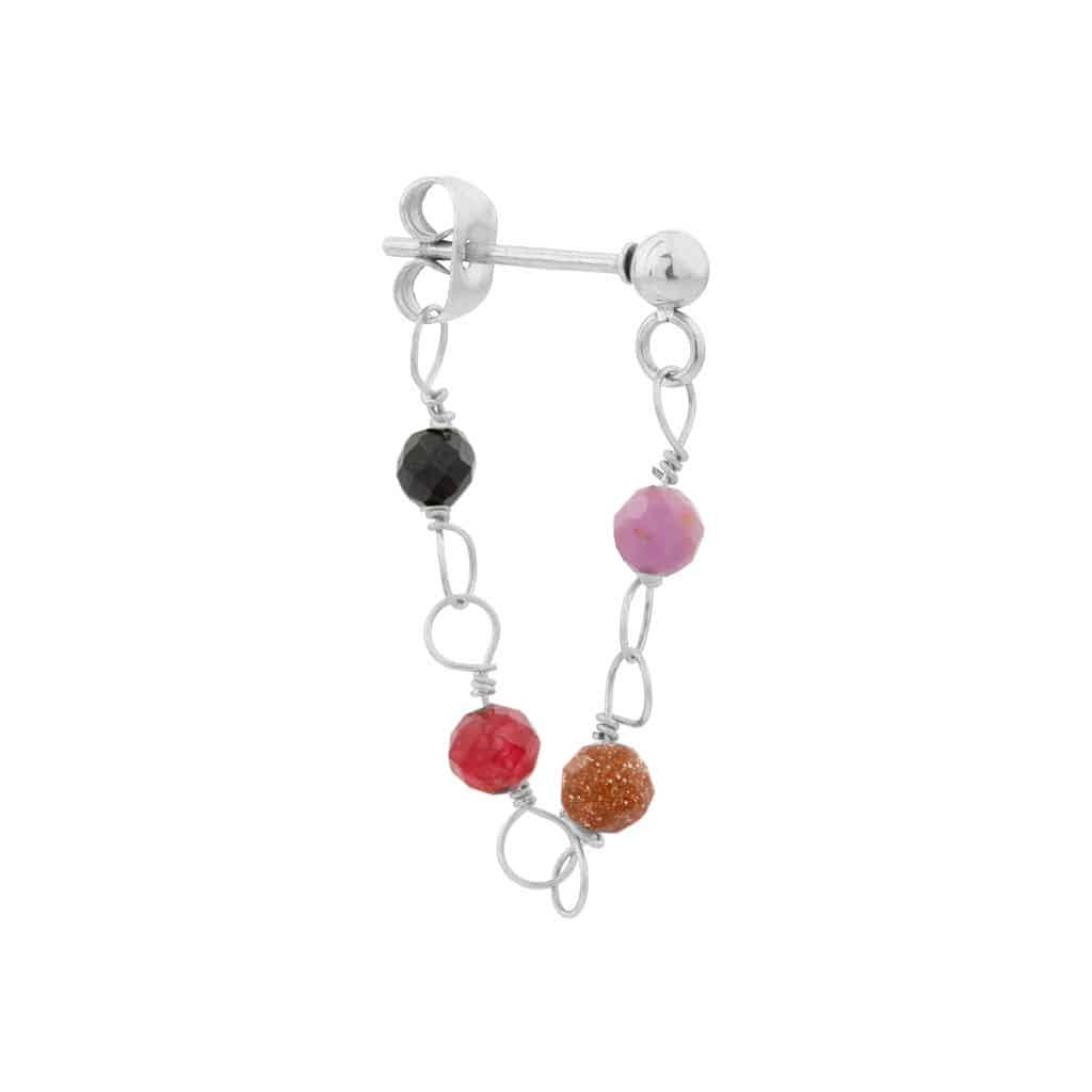 Ruby hoop silver