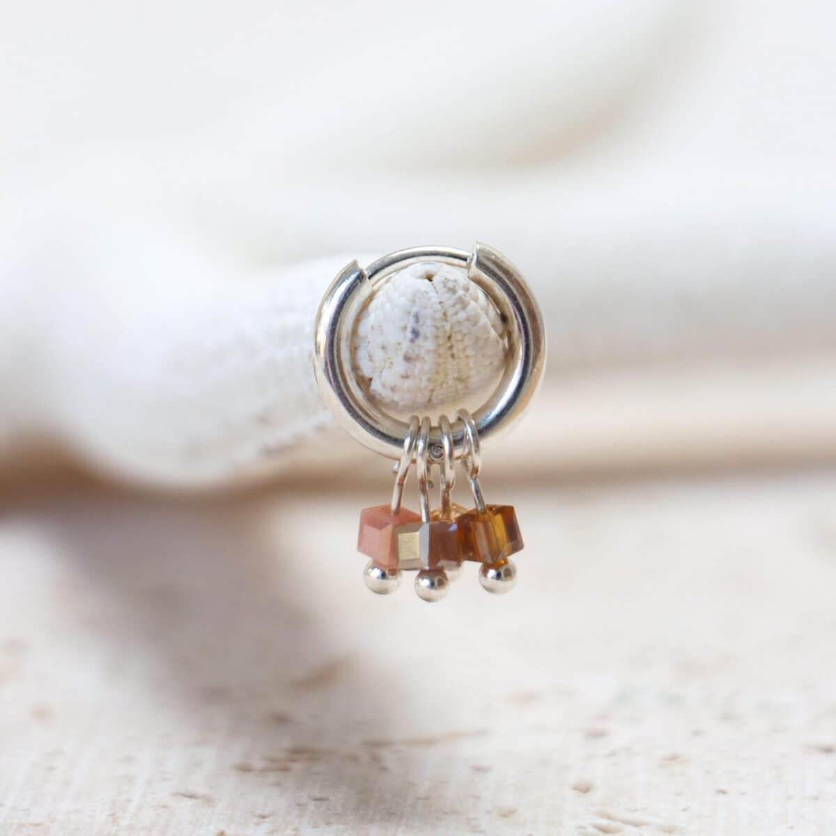 Sand dune hoop silver