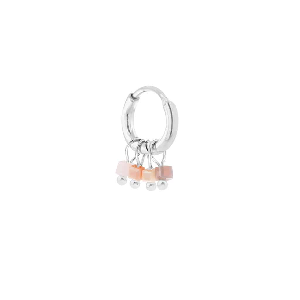 Sand dune hoop silver