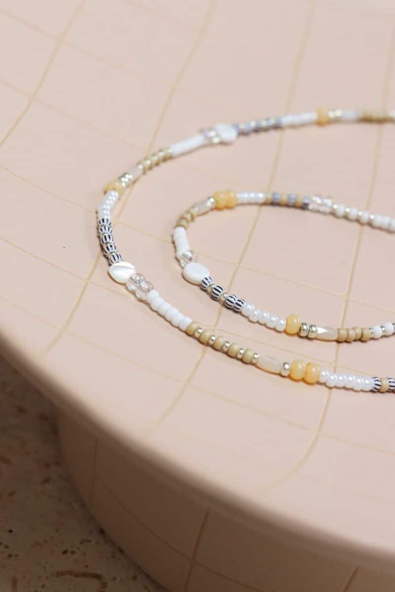 Sand sparkle necklace silver