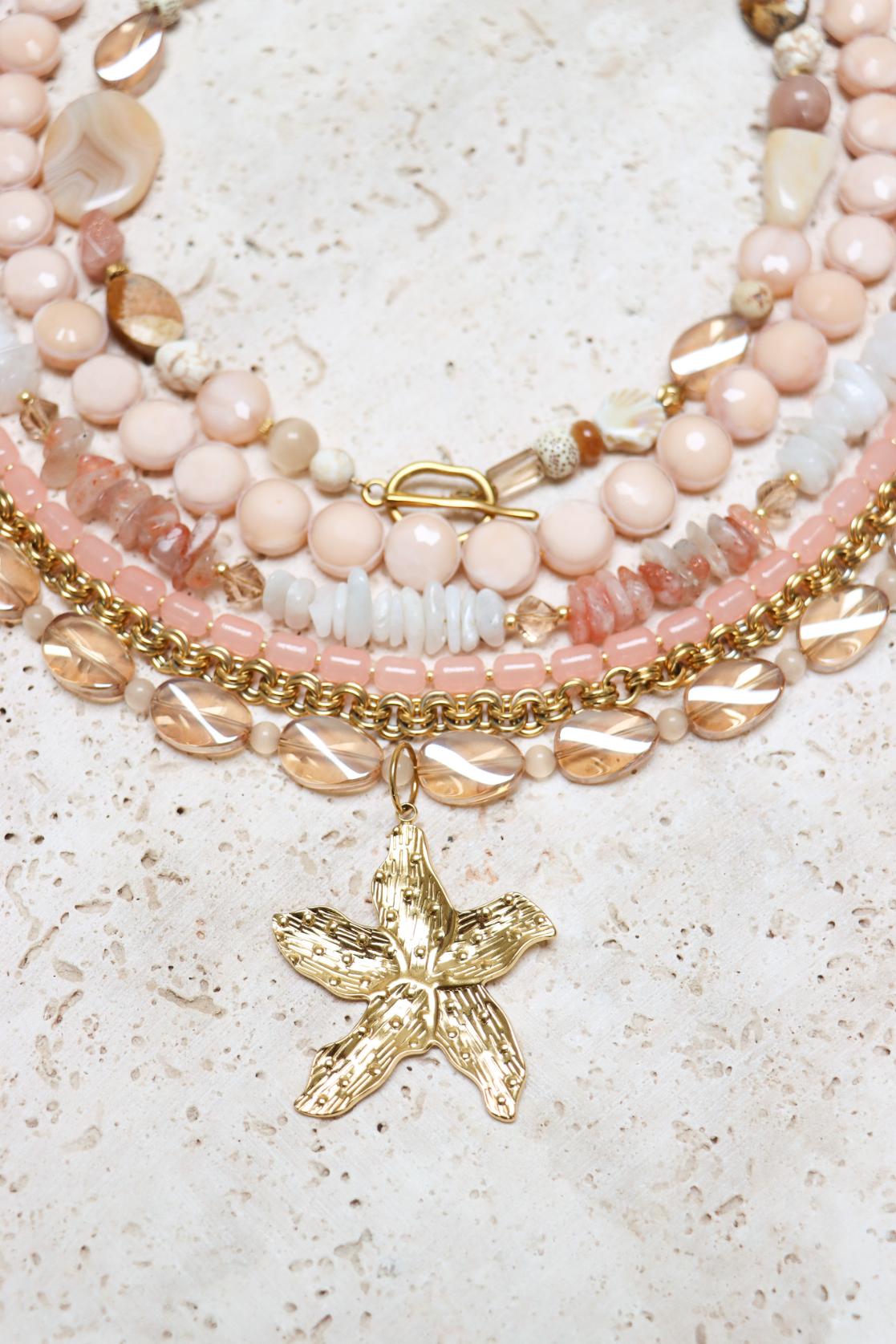Sea flower charm gold