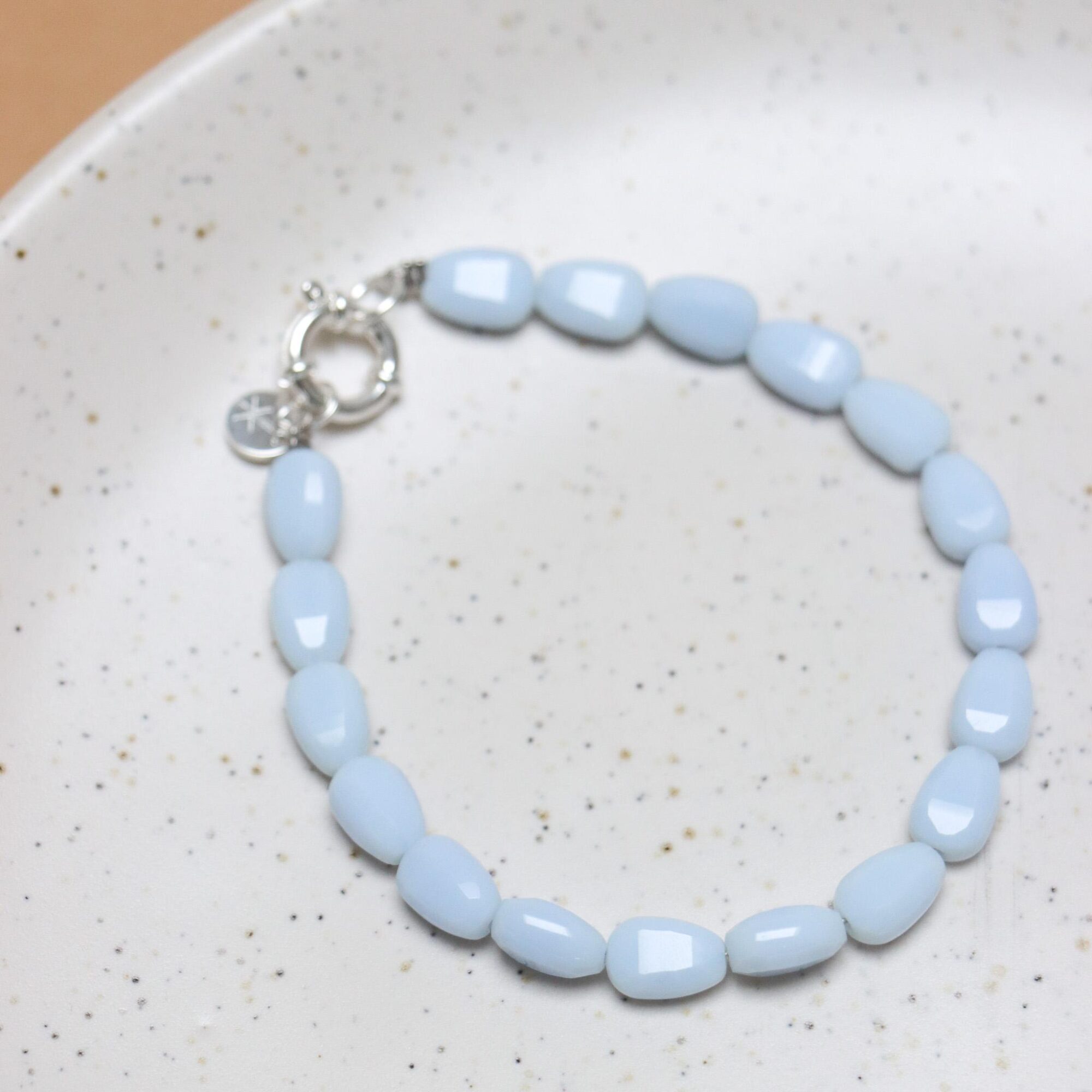 Shades of blue bracelet silver