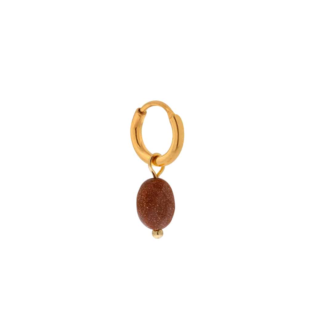 Shiny brown hoop gold