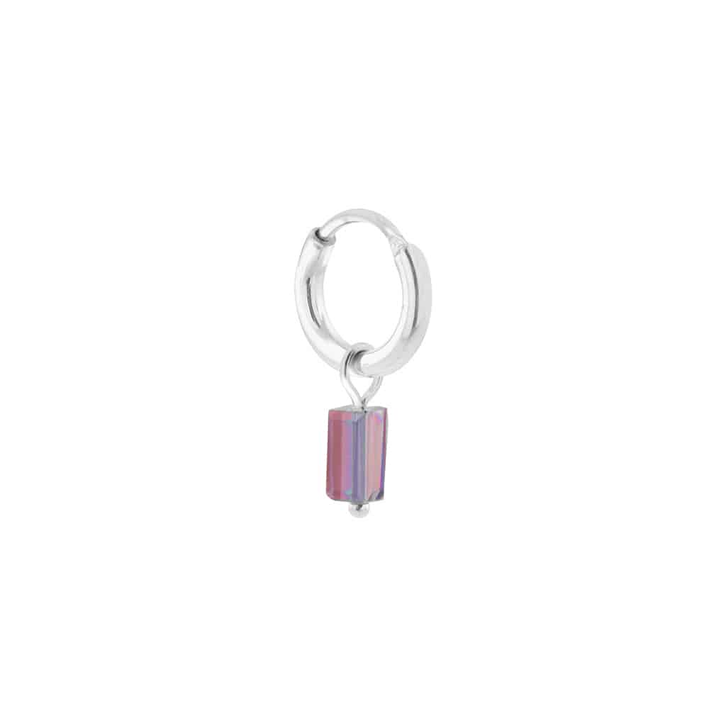 Shiny purple hoop silver