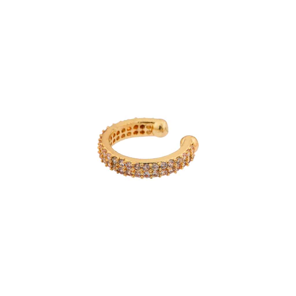 Shiny row ear cuff gold