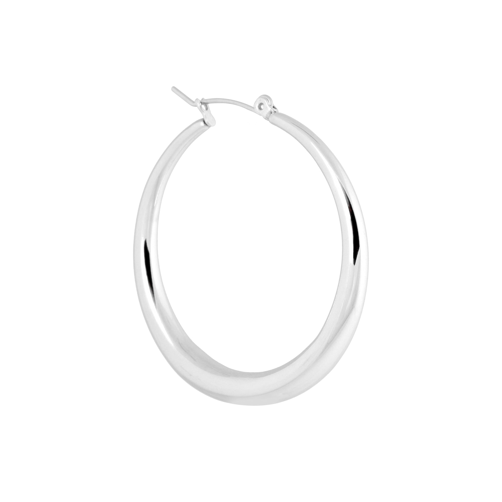Silver cirkel hoop silver
