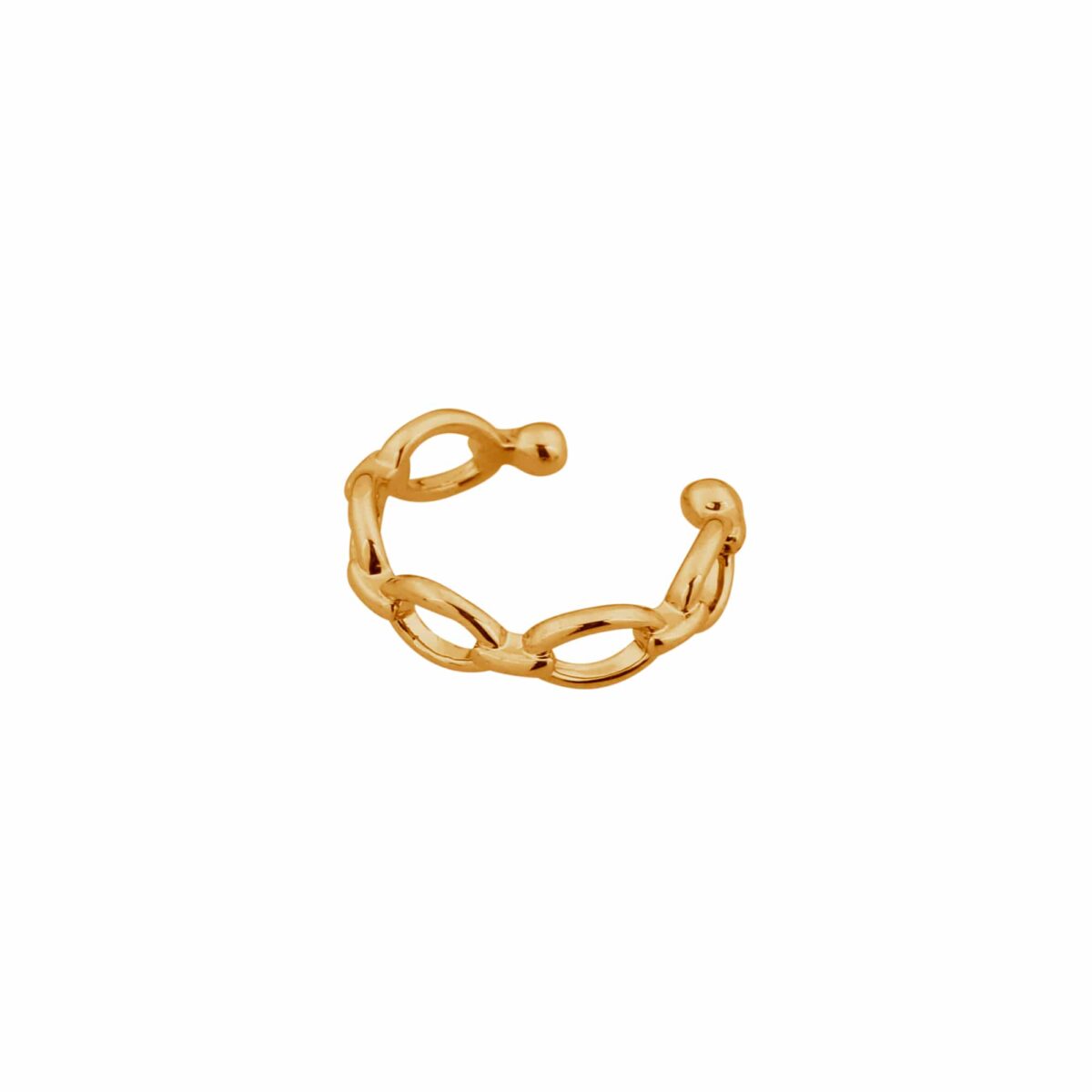 Single chain ear cuff gold