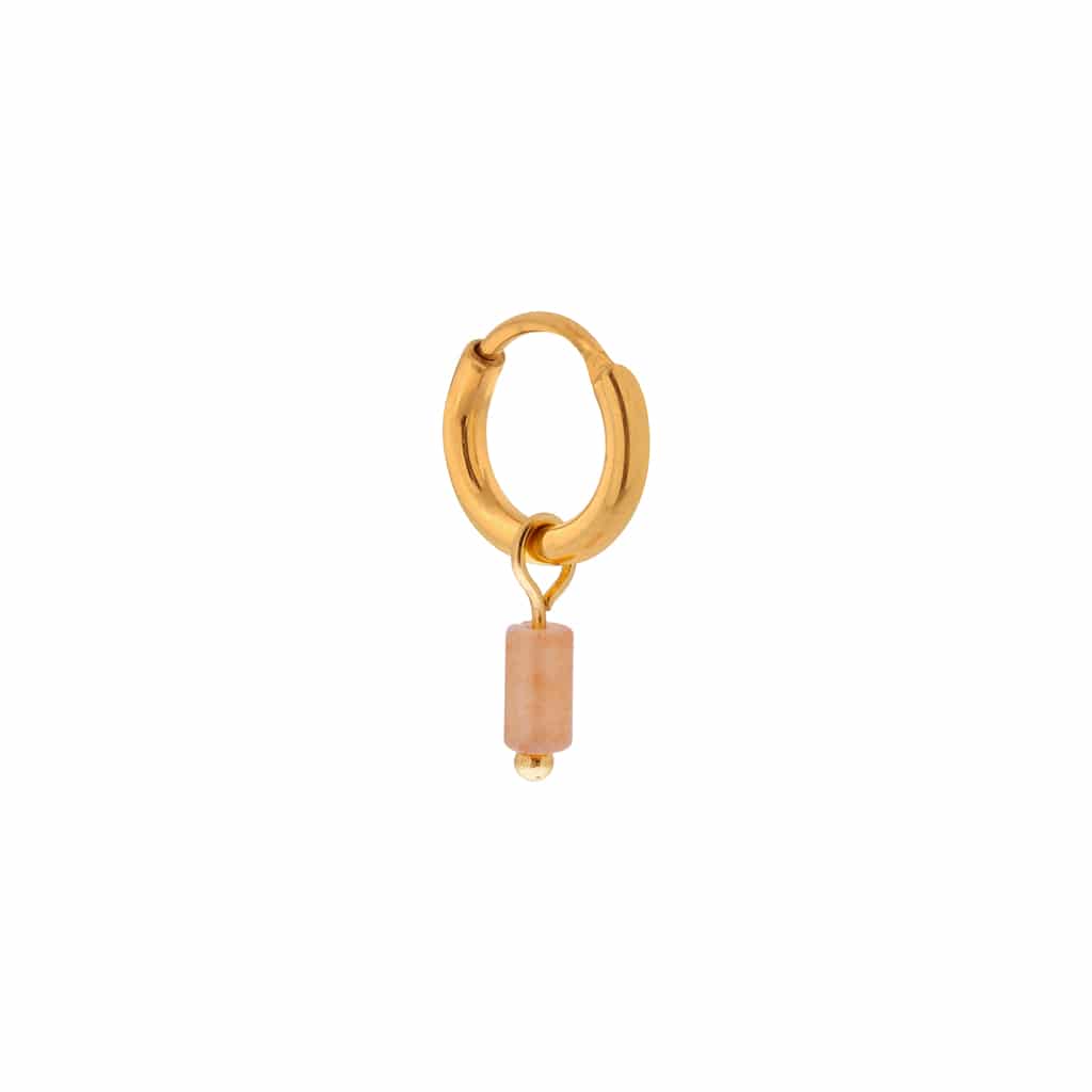 Small orange tube hoop gold