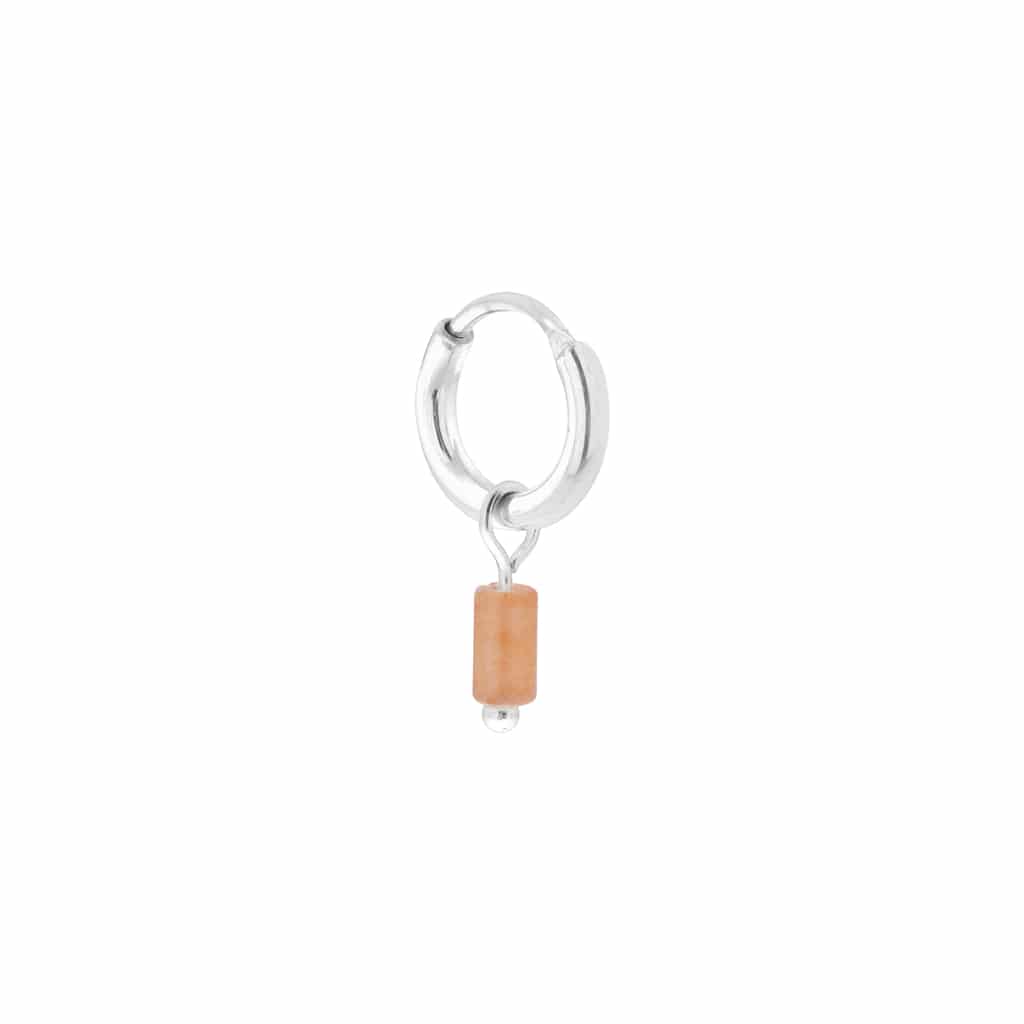 Small orange tube hoop silver