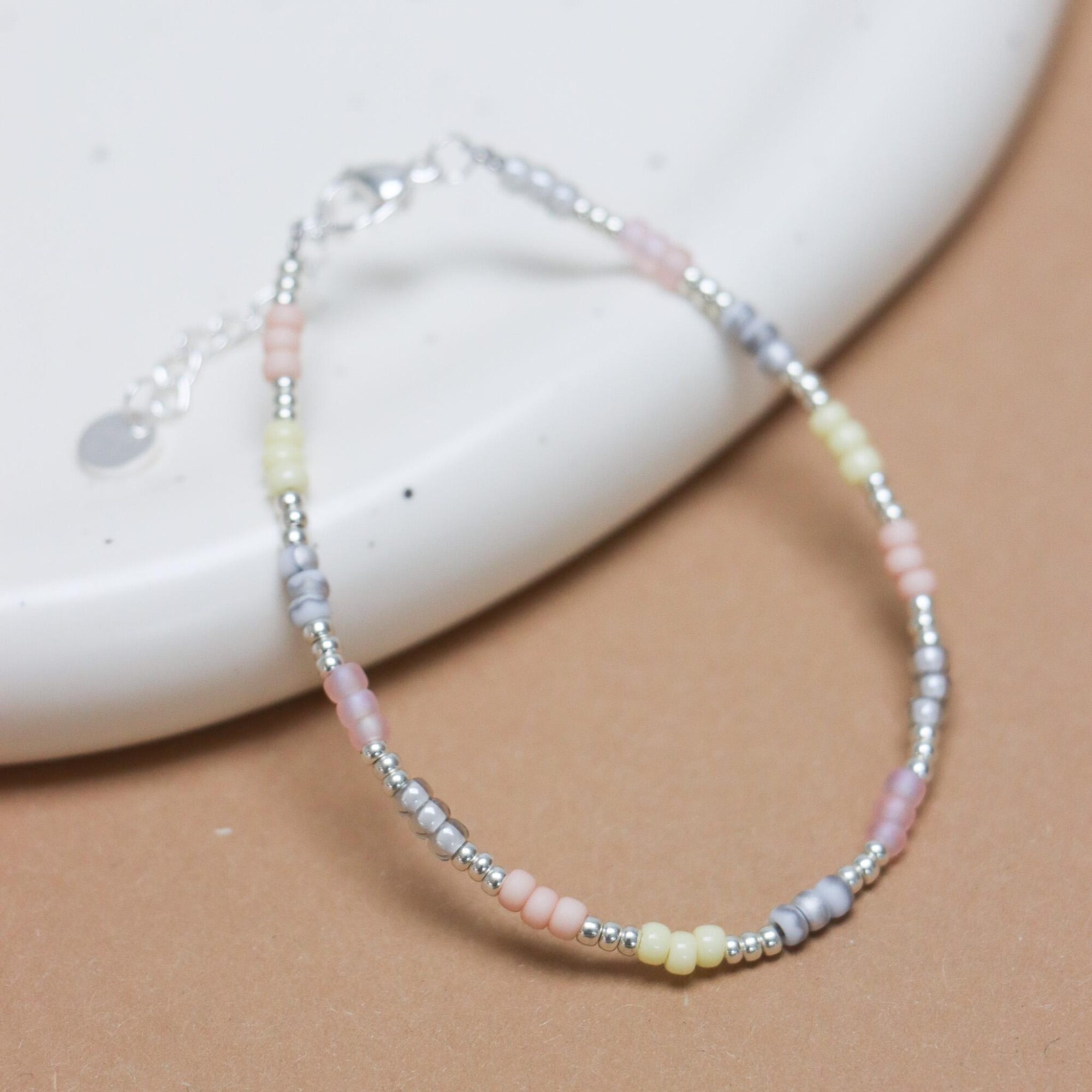 Soft rainbow bracelet silver