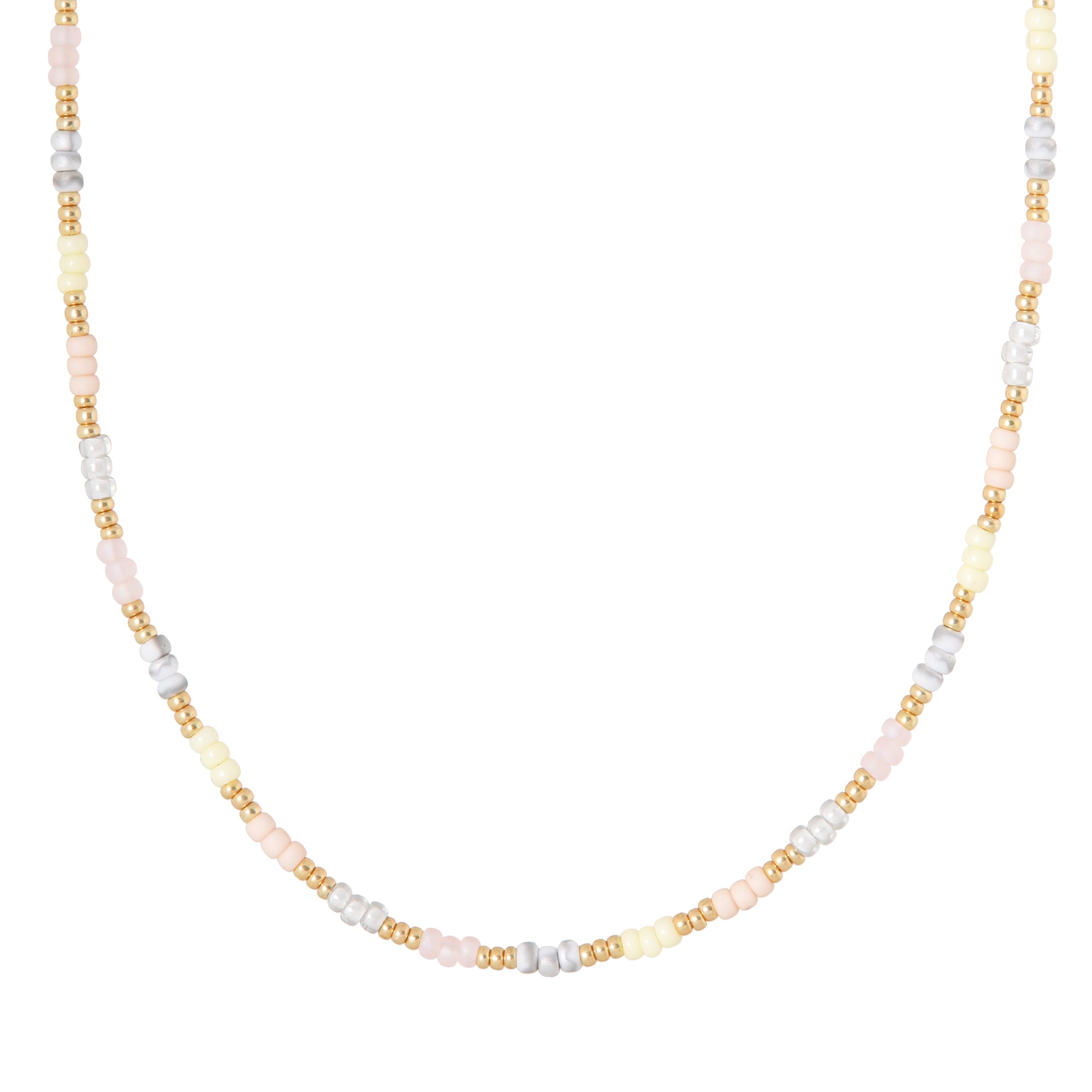 Soft rainbow necklace gold