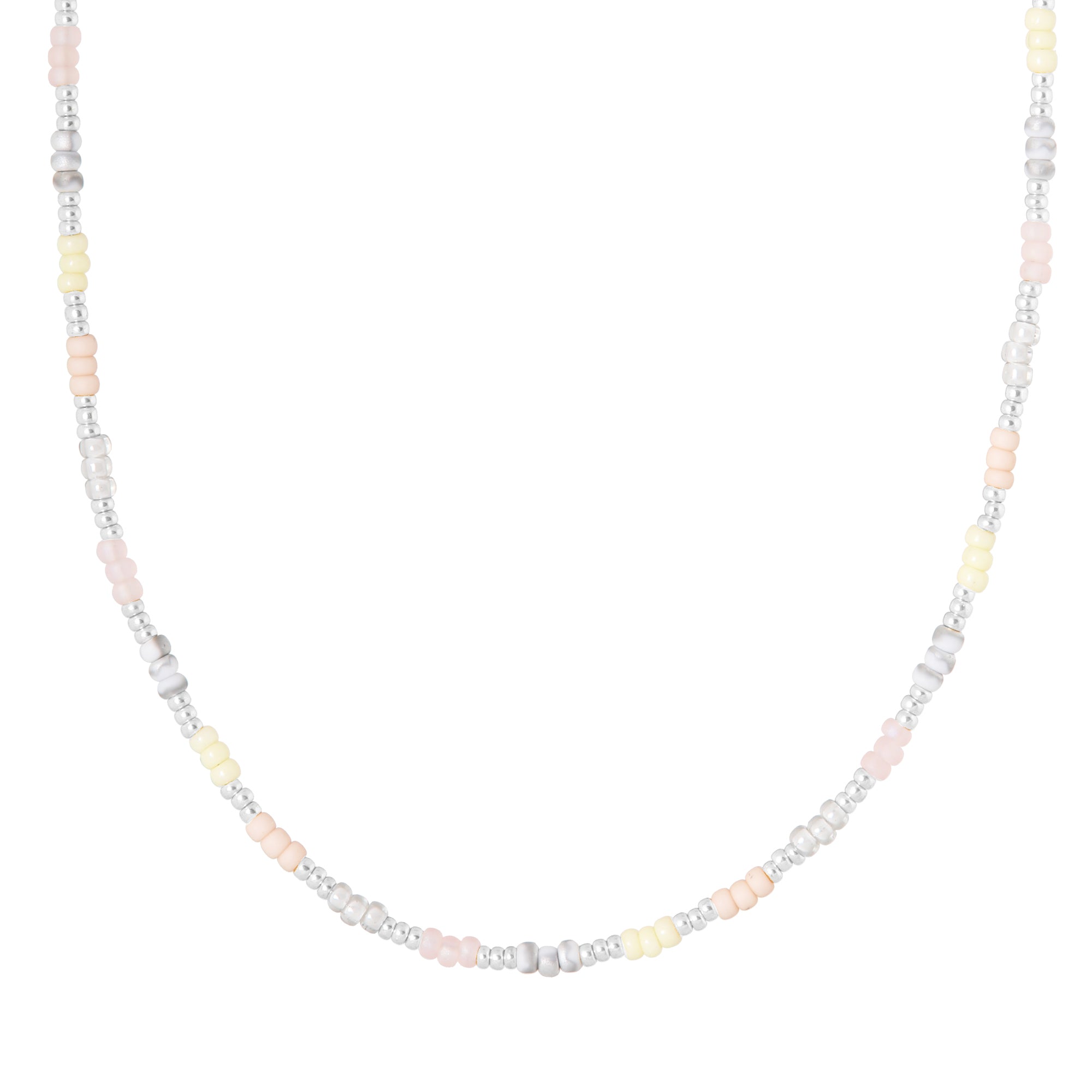 Soft rainbow necklace silver