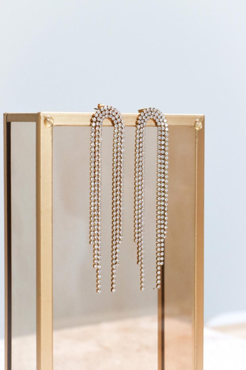 Sparkling rainbow hoop gold