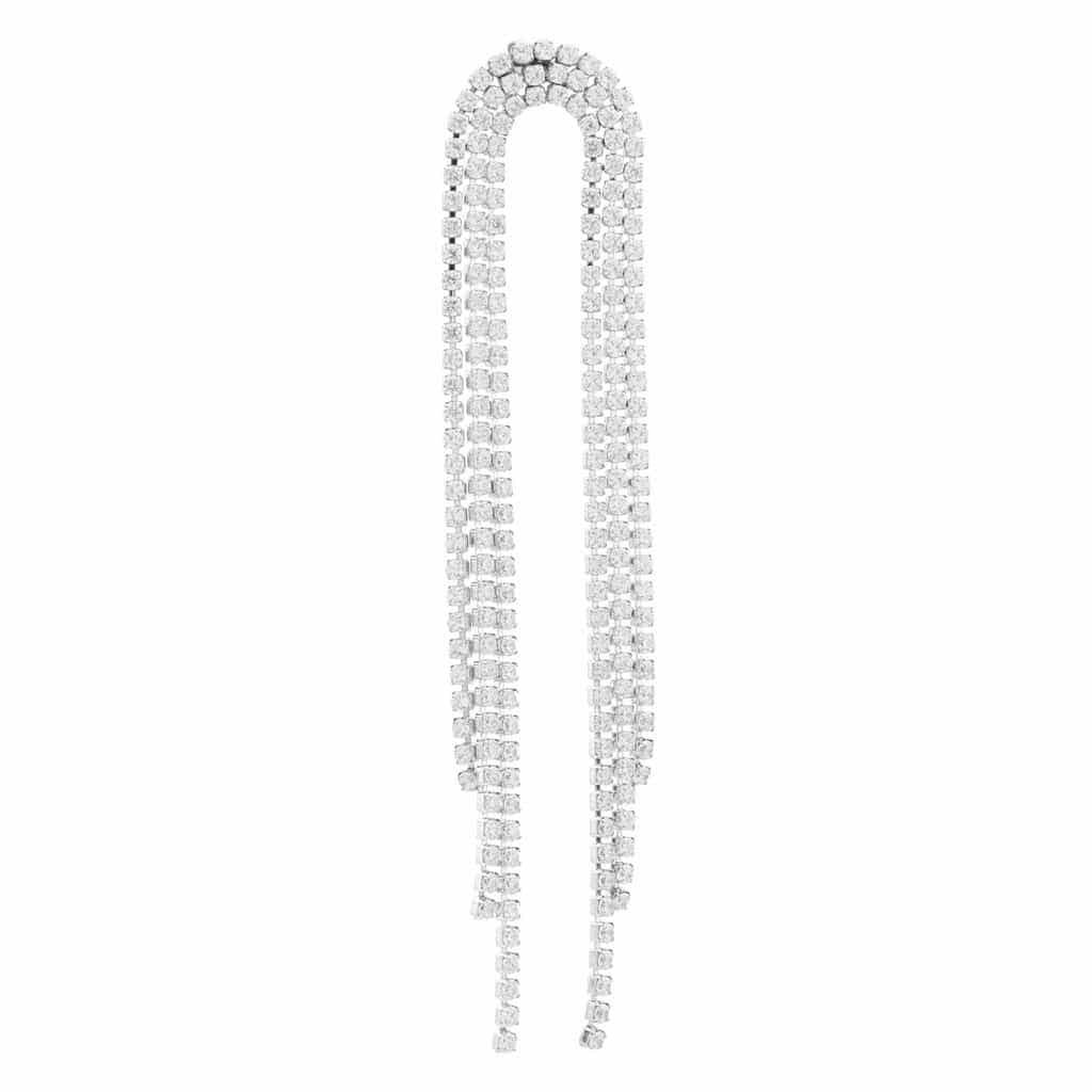 Sparkling rainbow hoop silver