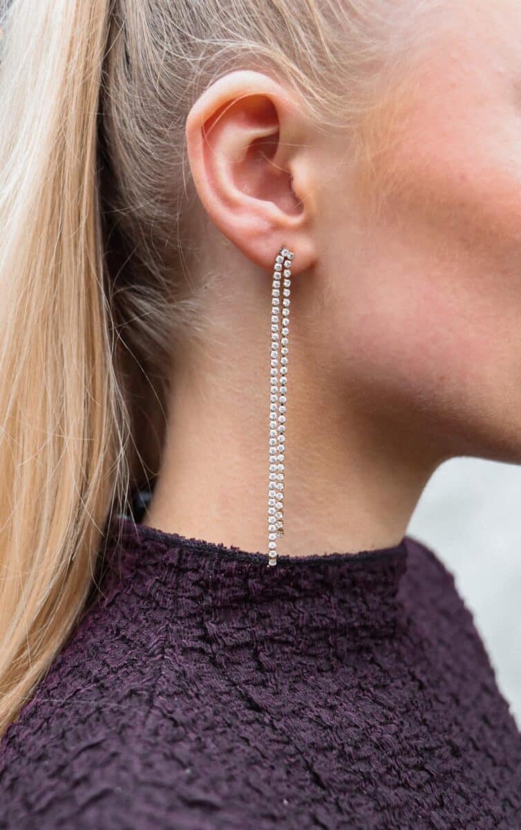 Sparkling waterfall hoop gold